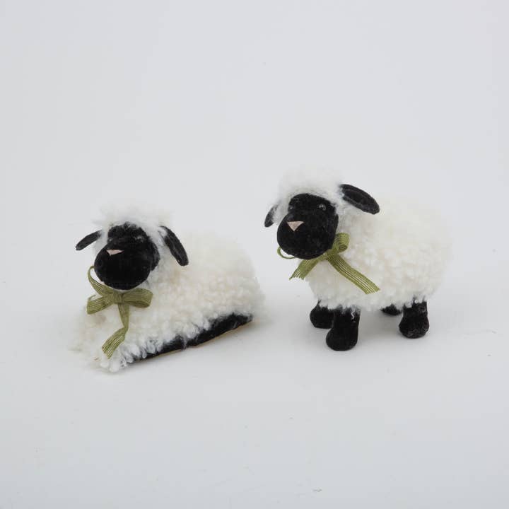 The Gerson Companies - Wholesale Christmas Decoration - Christmas Handcrafted Lamb, 2 Asst, Lg is 7.5"L1