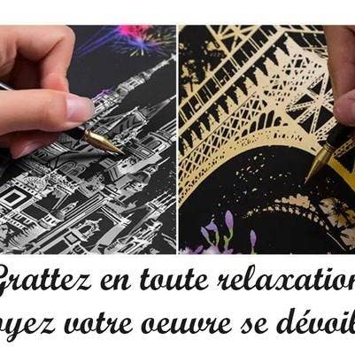Figured'Art – wholesale DIY craft kit – Scratch Painting - Paris