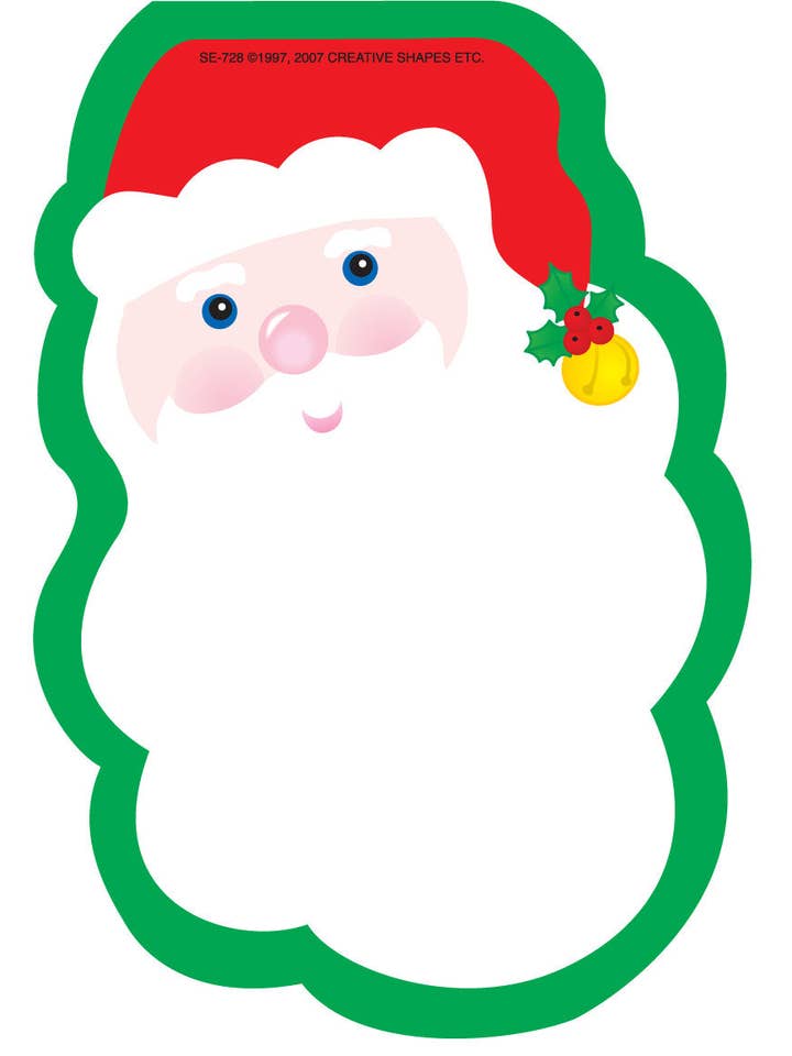 Mini bloc de notas - Santa Face para venta al por mayor de Creative Shapes Etc.