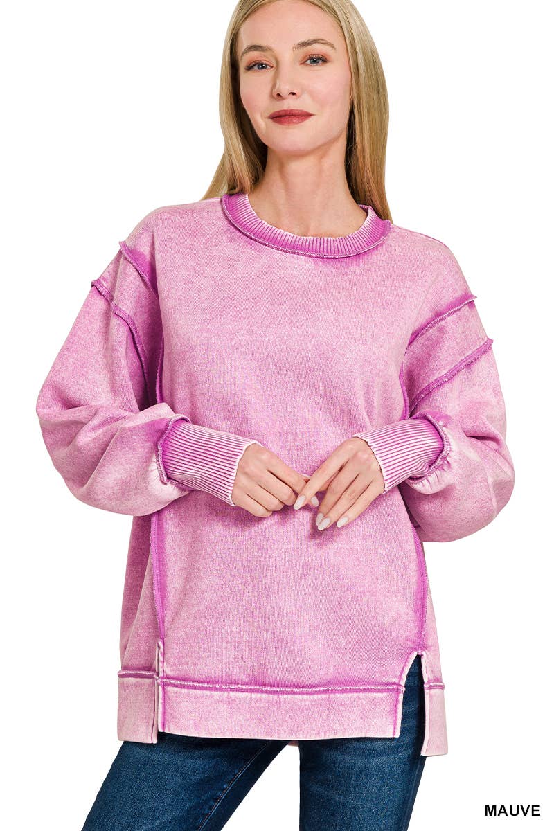42POPS - Wholesale Sweatshirt - Women's - ',,, Fleece Hi Low Hem Pullover With Pockets100