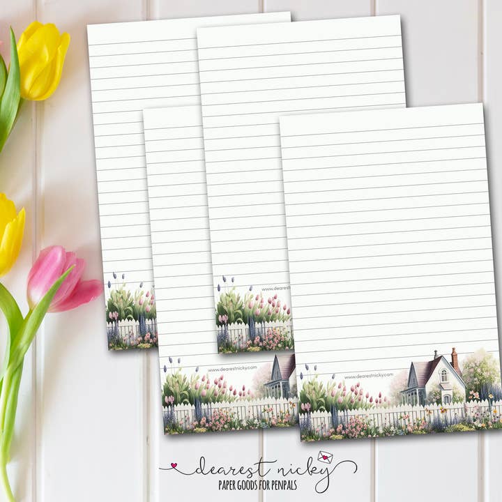 Cottage Garden Letter Schreibpapier für den Großhandel von Dearest Nicky / Mouse & Wren