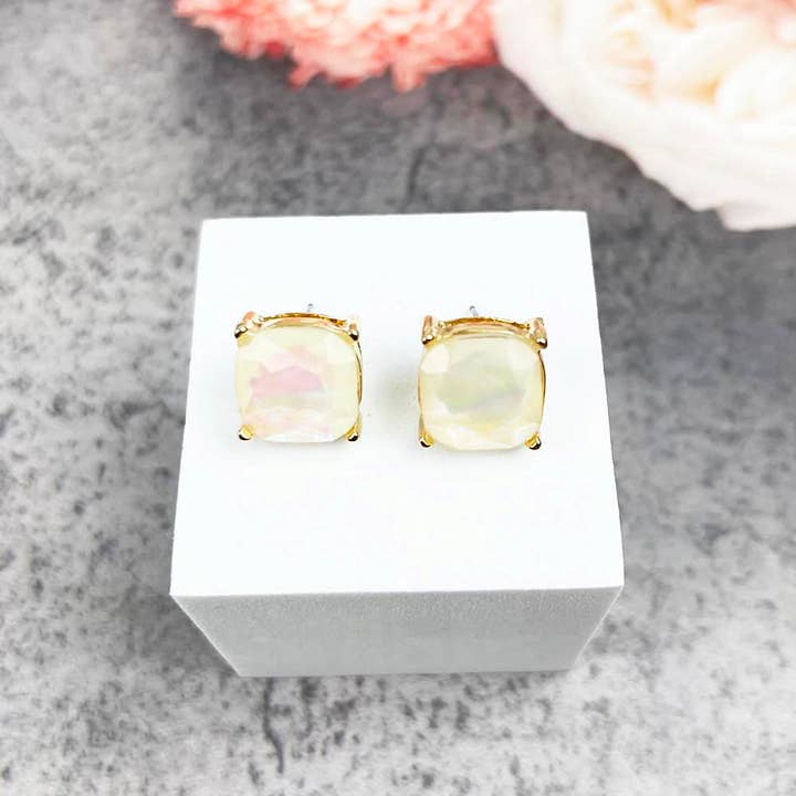 JHP Collection - Wholesale Stud/Post Earrings - VARIETY COLORS OF SEMI PRECIOUSGLASS POST EARRINGS23