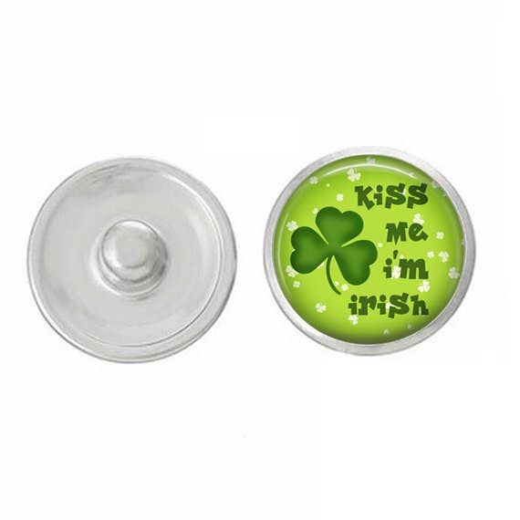 Say It in A Snap Jewelry - Wholesale Individual Charm/Pendant - Saint Patricks Day - Kiss Me I Am Irish Snap for Jewelry