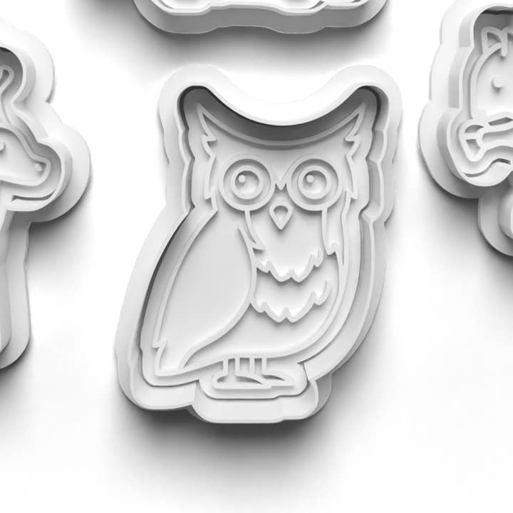 Forest Animals Cookie Cutter and Embosser Stamp for Fondant / Polymer Clay / Clay / Plasticine for wholesale by Forever Springtime