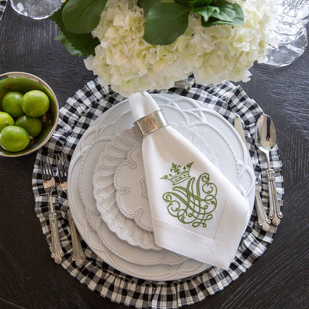 Arte Italica & Crown Linen Designs - Vendita all'ingrosso Antipastiera - Piatto per pane/tartine in pizzo decorato con perline Bella Bianca3