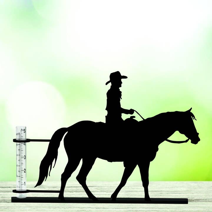 Steel Grace - Wholesale Outdoor Ornament/Decor - Cowboy Rain Gauge