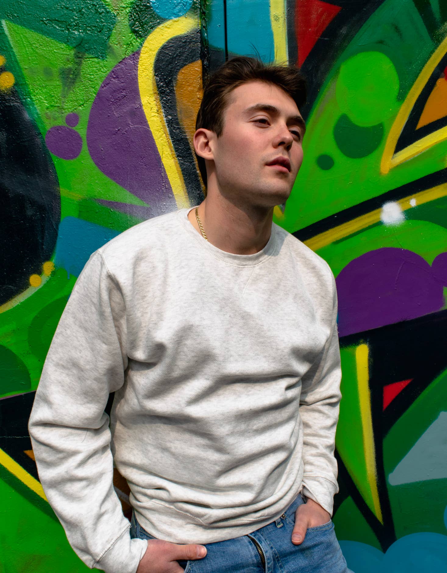 Oatmeal Pullover Sweatshirt for wholesale on Faire