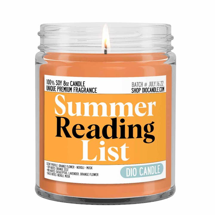 Bougie de liste de lecture d'été pour la vente par Dio Candle Company