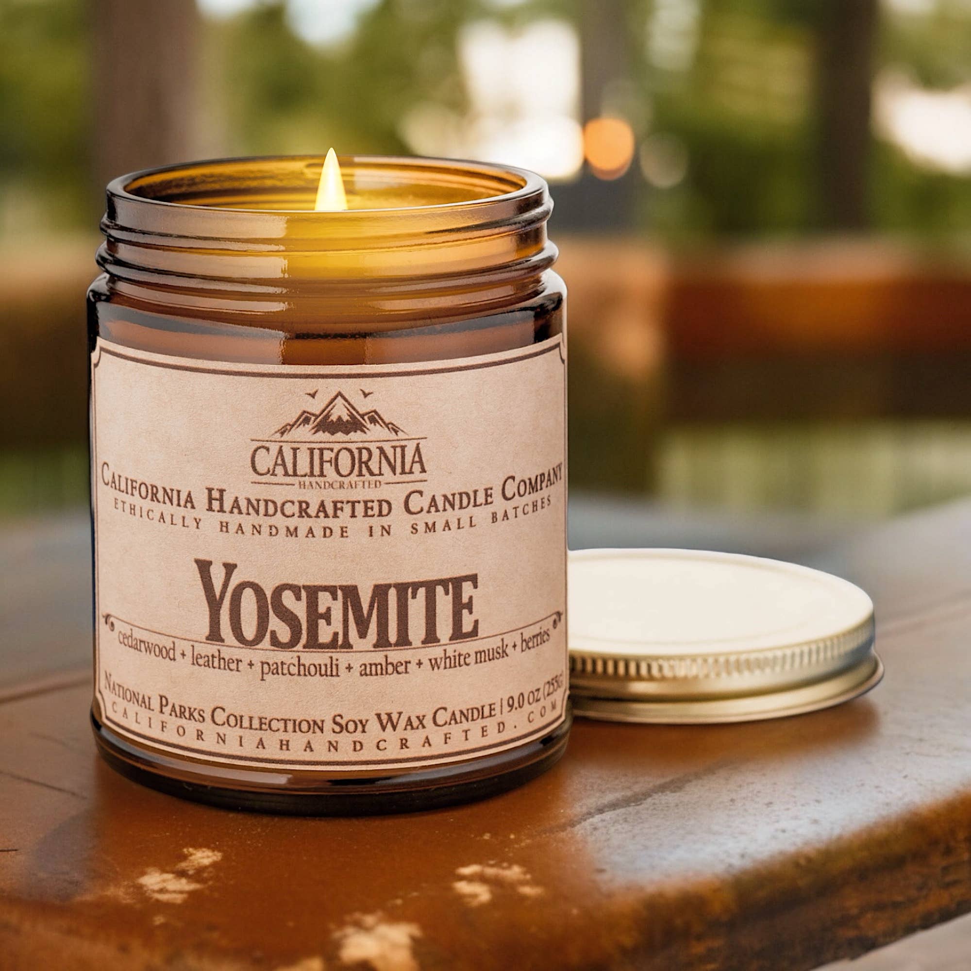 California Handcrafted – Großhandel Kerze im Glas / gefüllte Kerze – Yosemite-Nationalpark-Kokos-Aprikosen-Glaskerze1