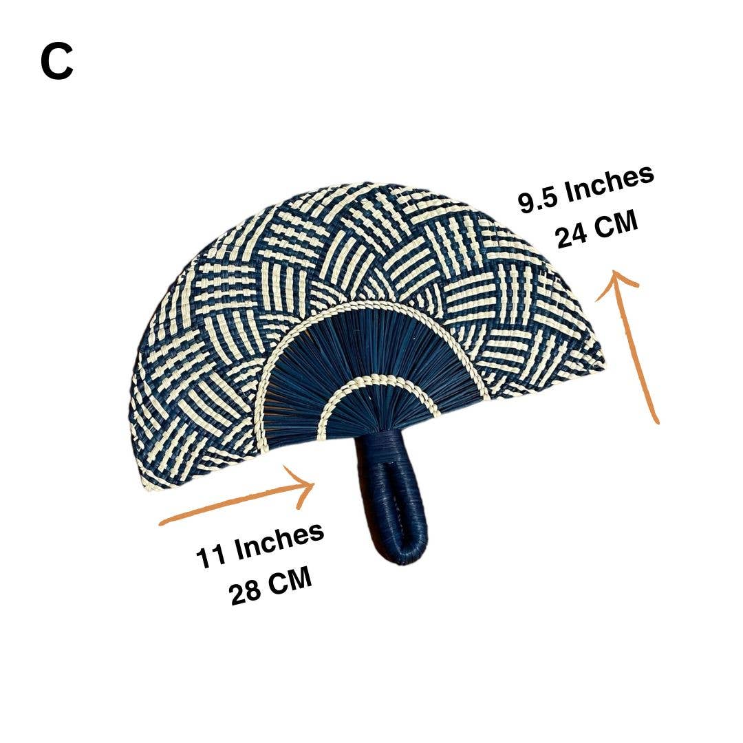 Klatso - Wholesale Handheld Folding Fan - Iraca Intricate Fan1