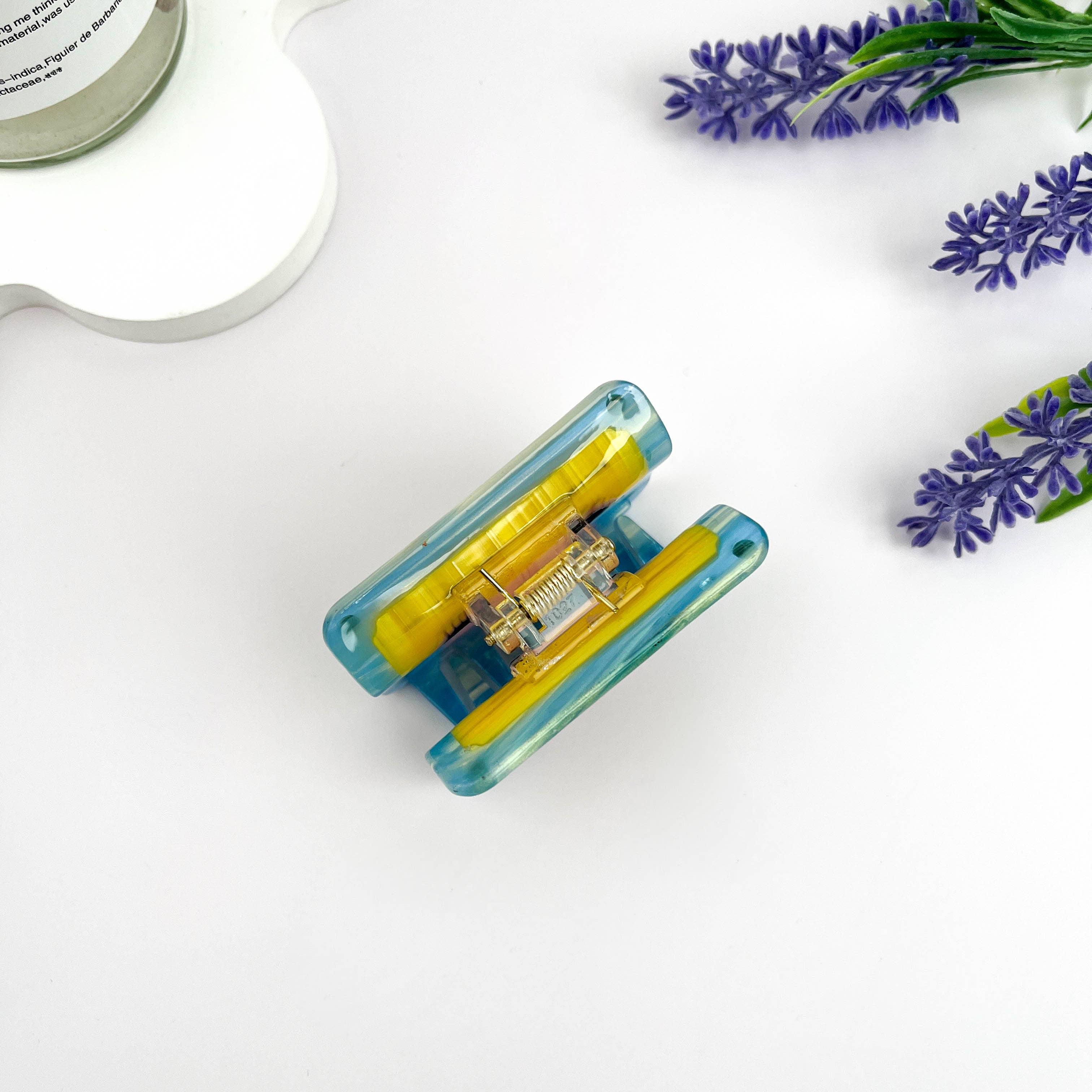 Gul Kreativ tegneserie kassettebånd acetat hårklo klips for engroshandel på Faire5