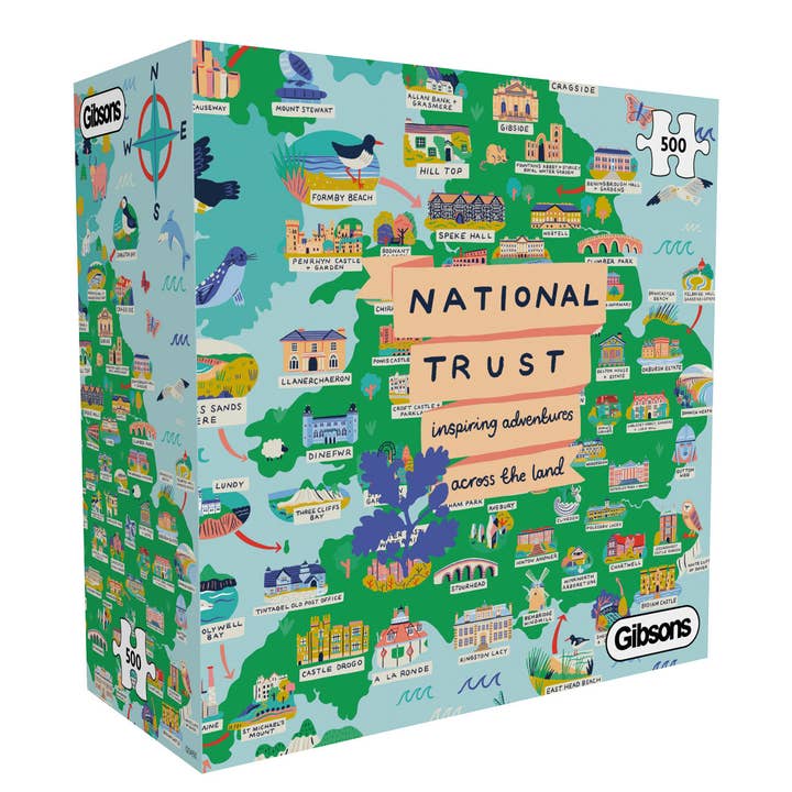 National Trust: Across the Land 500 Piece Jigsaw Puzzle for wholesale by Gibsons Games Ltd