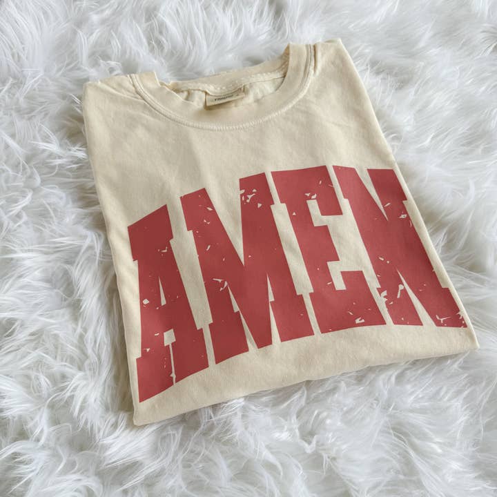 Amen Tee - Christian Graphic Tee - Faith Tee - Fall Tee for wholesale by Wholehearted Motherhood and Co.