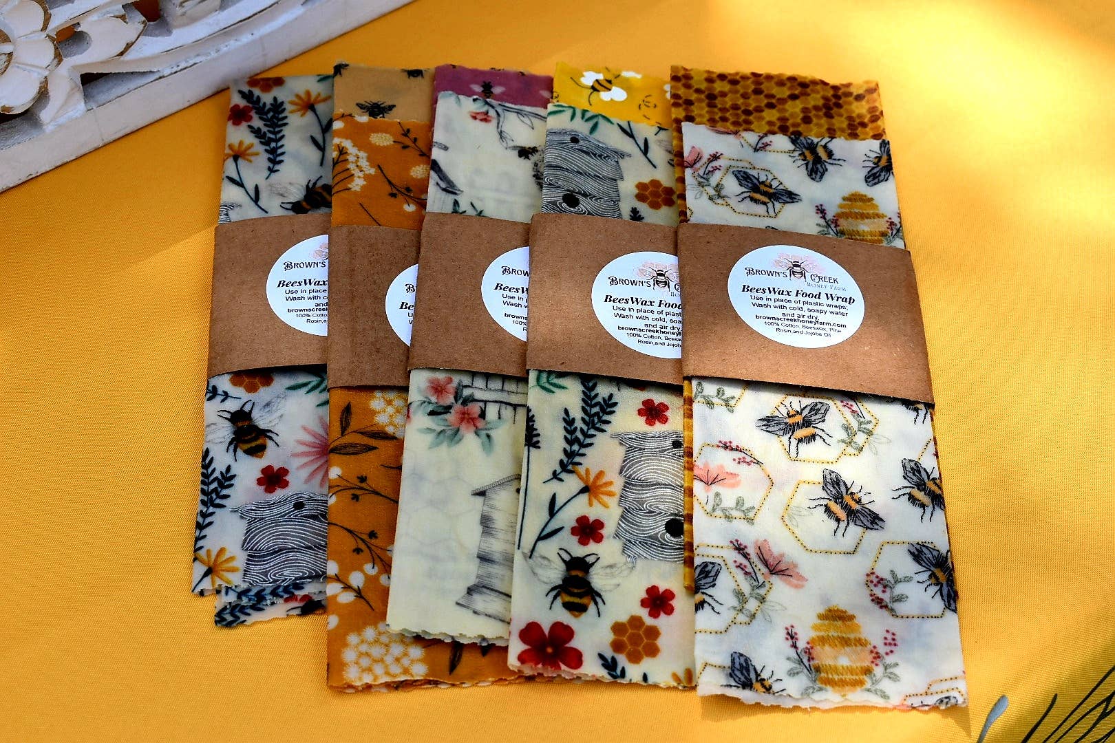 Brown's Creek Honey Farm - Venta al por mayor Bolsa/envoltorio de alimentos - Envoltura de alimentos de cera de ab5
