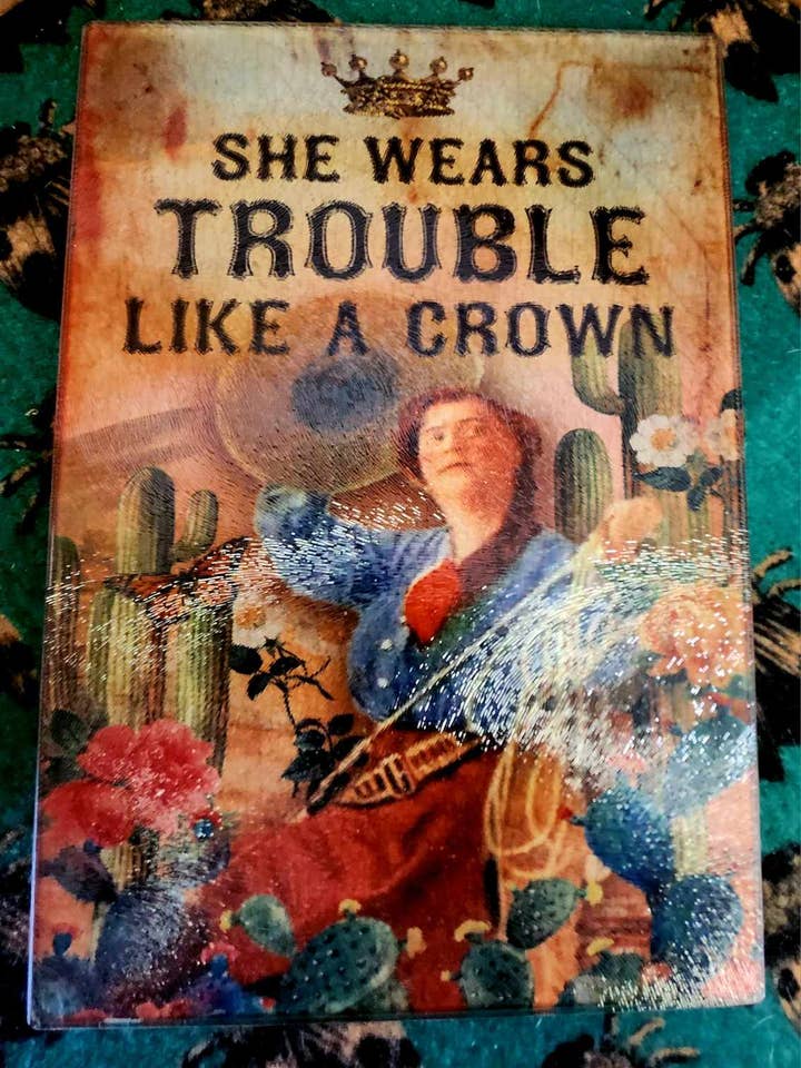 Tagliere rettangolare/salumi/sottopentola in vetro per la vendita all'ingrosso da parte di TroubleMaker Trading Company