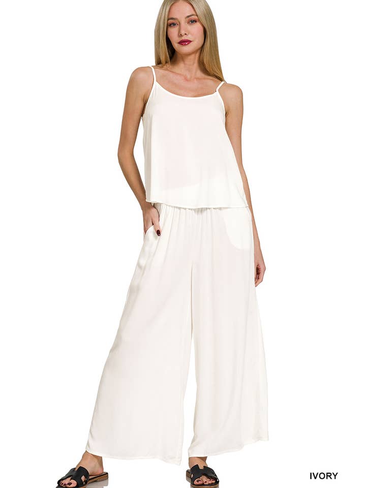 42POPS - Wholesale Lounge Set - Women's - SI-27443 Rayon Cami & Pants 2pc Set