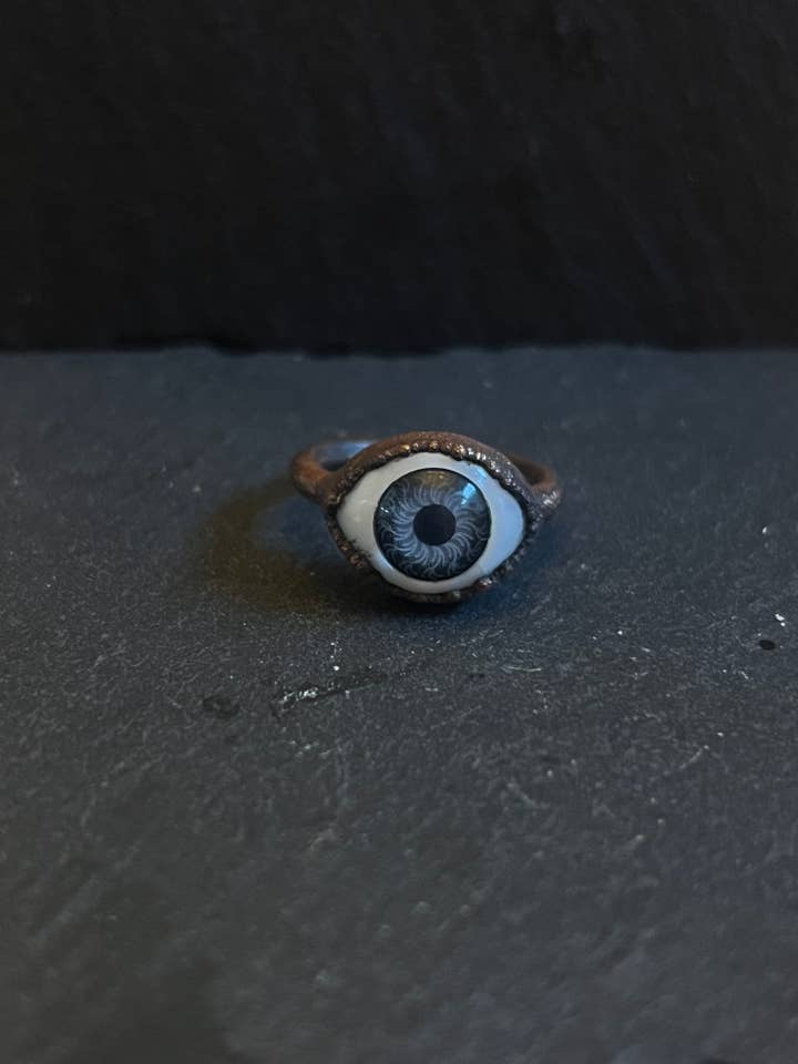 Blue Eye ring size 4.5-5 #2 for wholesale by Bare Bones Jewelry London