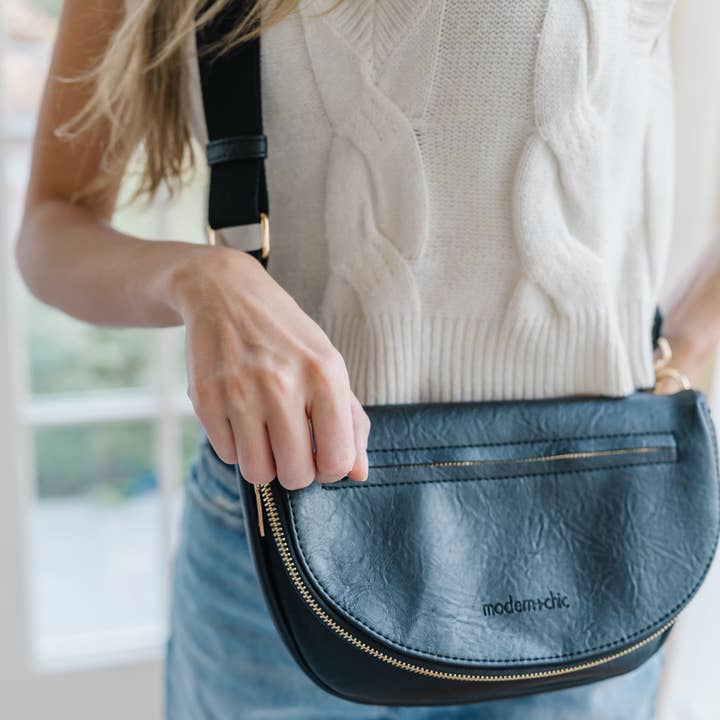 modern and chic - Wholesale Belt Bag - Women's - Holly Foldover Satchel Crossbody Belt Bag6