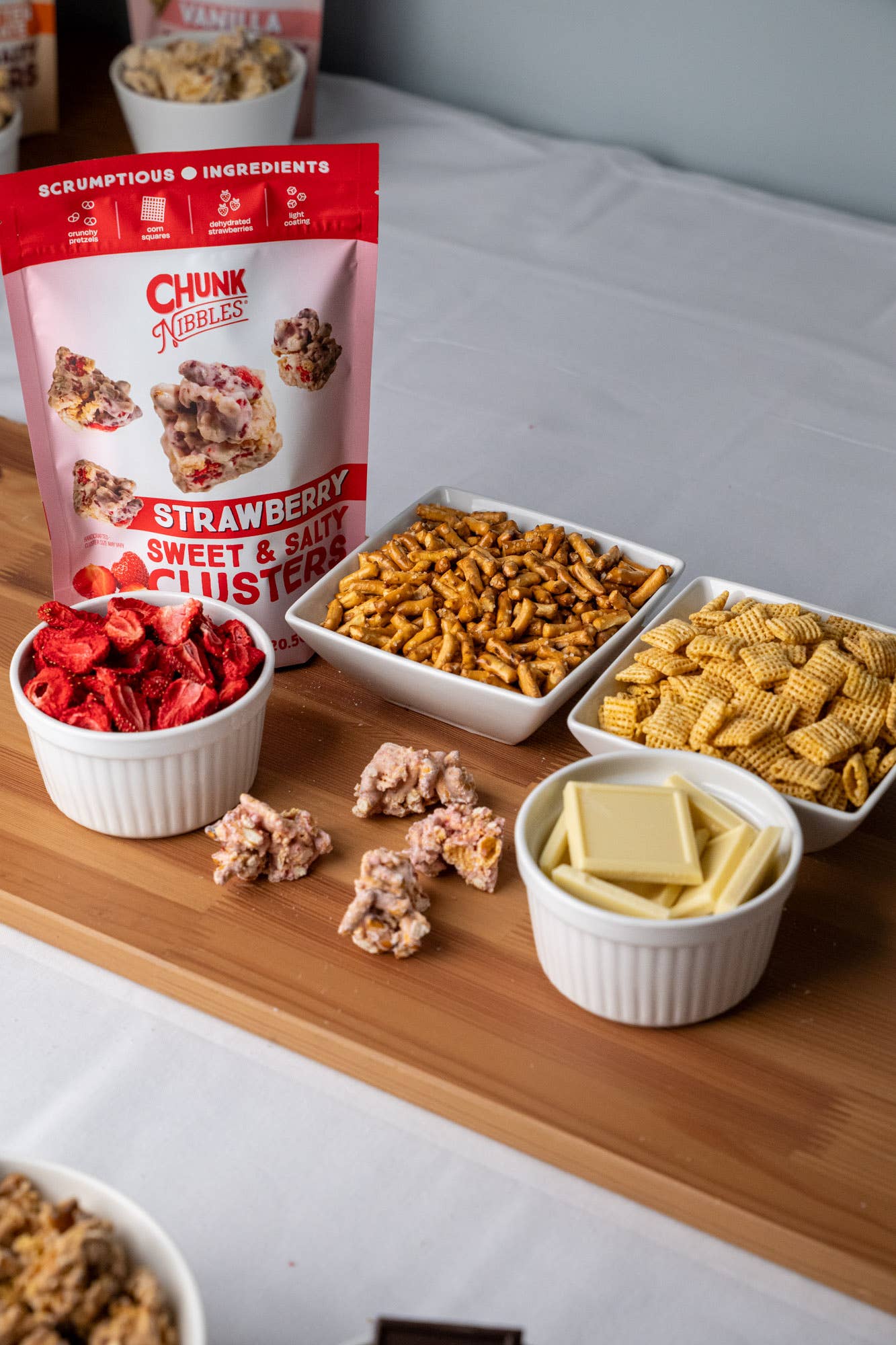 Chunk Nibbles - Wholesale Pretzels - Strawberry Chunk Nibbles 4.25oz Pouch3