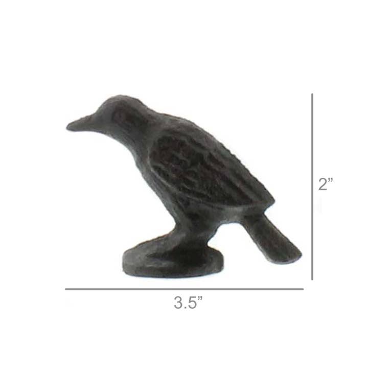 HomArt - Wholesale Decorative Figurine - Black Crow - Cast Iron - Black