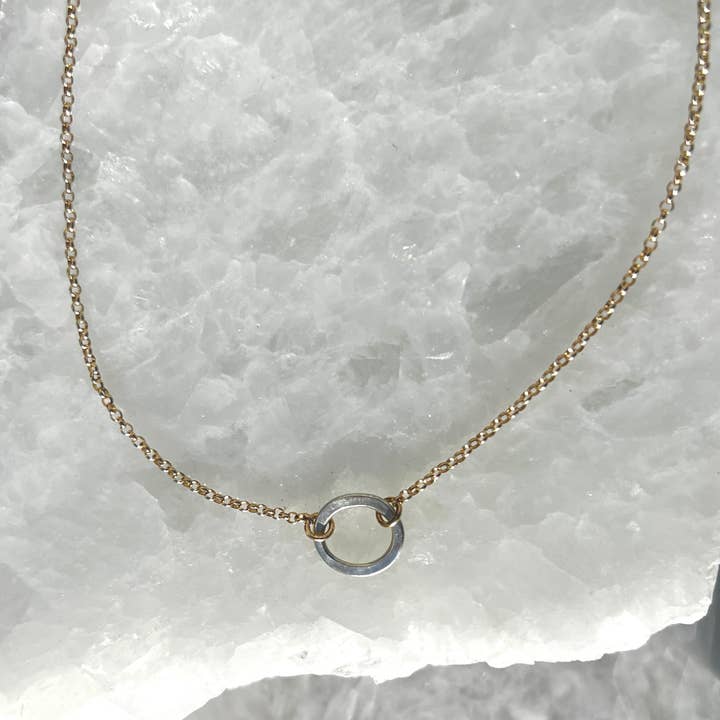 Collar pequeño Kai con cadena chapada en oro, metal mixto para venta al por mayor de elle deVisme artisan jewelry