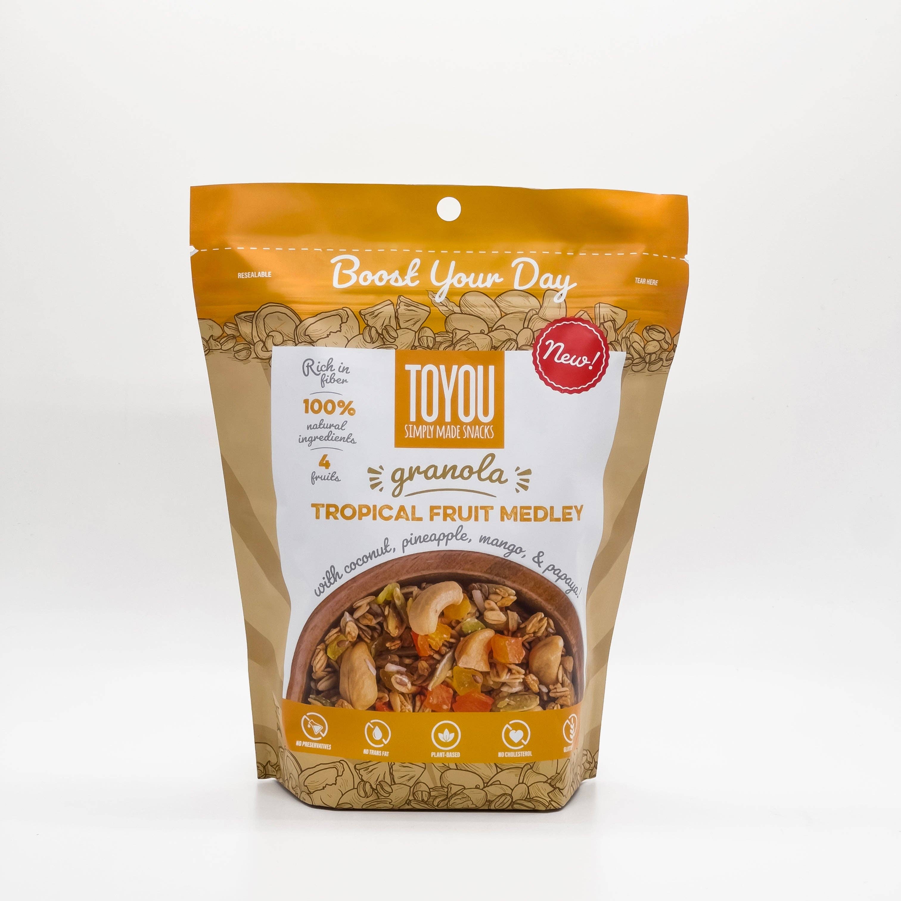 ToYou Snacks - Wholesale Granola - TROPICAL FRUIT MEDLEY 340 G