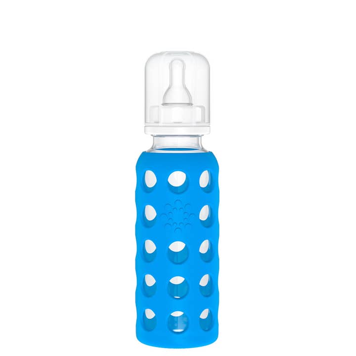 9oz Glass Baby Bottle - Stage 2 Nipple, Stopper, and Cap for wholesale by Lifefactory
