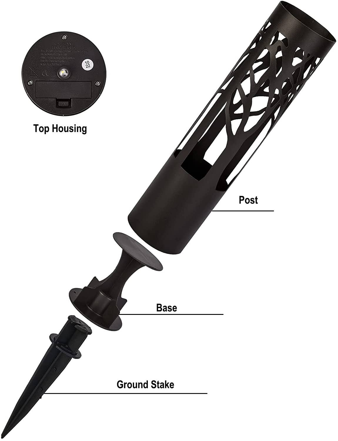 OutdoorSolarOutlet - Wholesale Outdoor/Lawn Light - SmartYard 10-Lumen Solar Bollard Light with Tree Design LED 2-Pack6