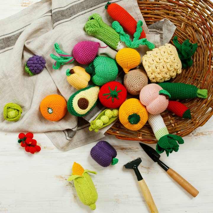 Crochet Pumpkin - Wholesale Decorative Tabletop Object - Crochet Carrot Play Food Crochet vegetables Kitchen decor