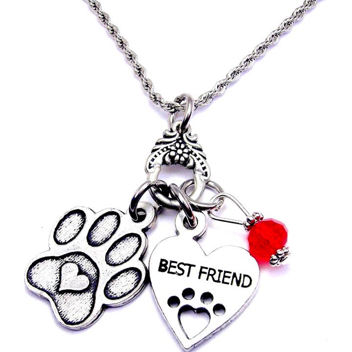 Bästa vän tasstryck Charm-hållare halsband för wholesale av Chubby Chico Charms