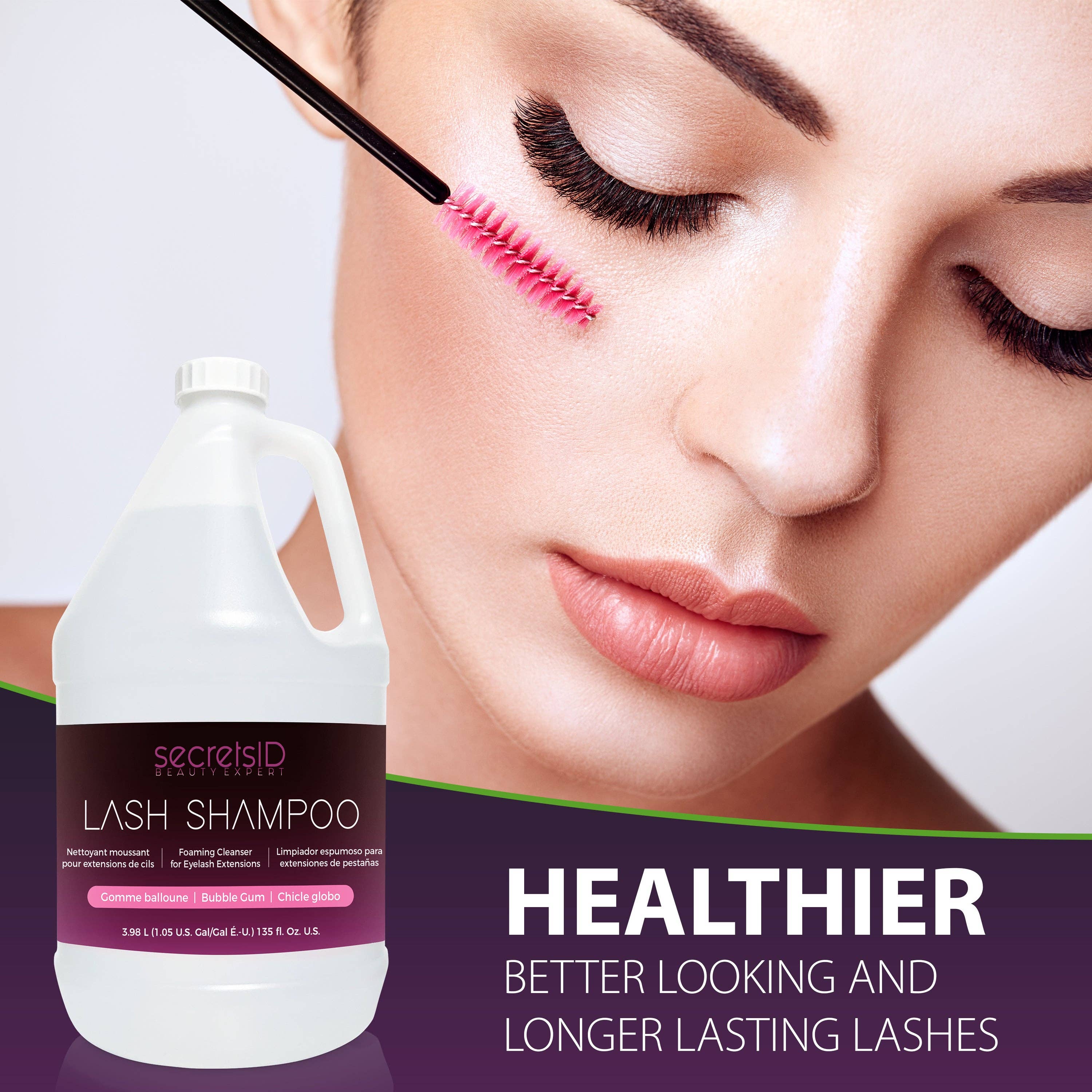 SecretsID - Wholesale Eyelash/Brow Serum - Foaming Lash Shampoo Bulk 1 Gallon Size - Bubble Gum Scent6