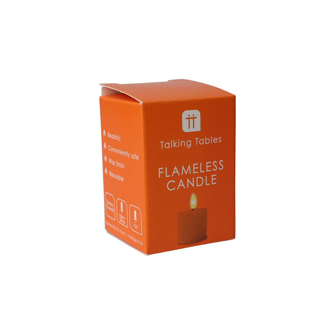 Talking Tables UK – wholesale Flameless candle – Flameless LED Tealight Candle - Orange POS Unit4