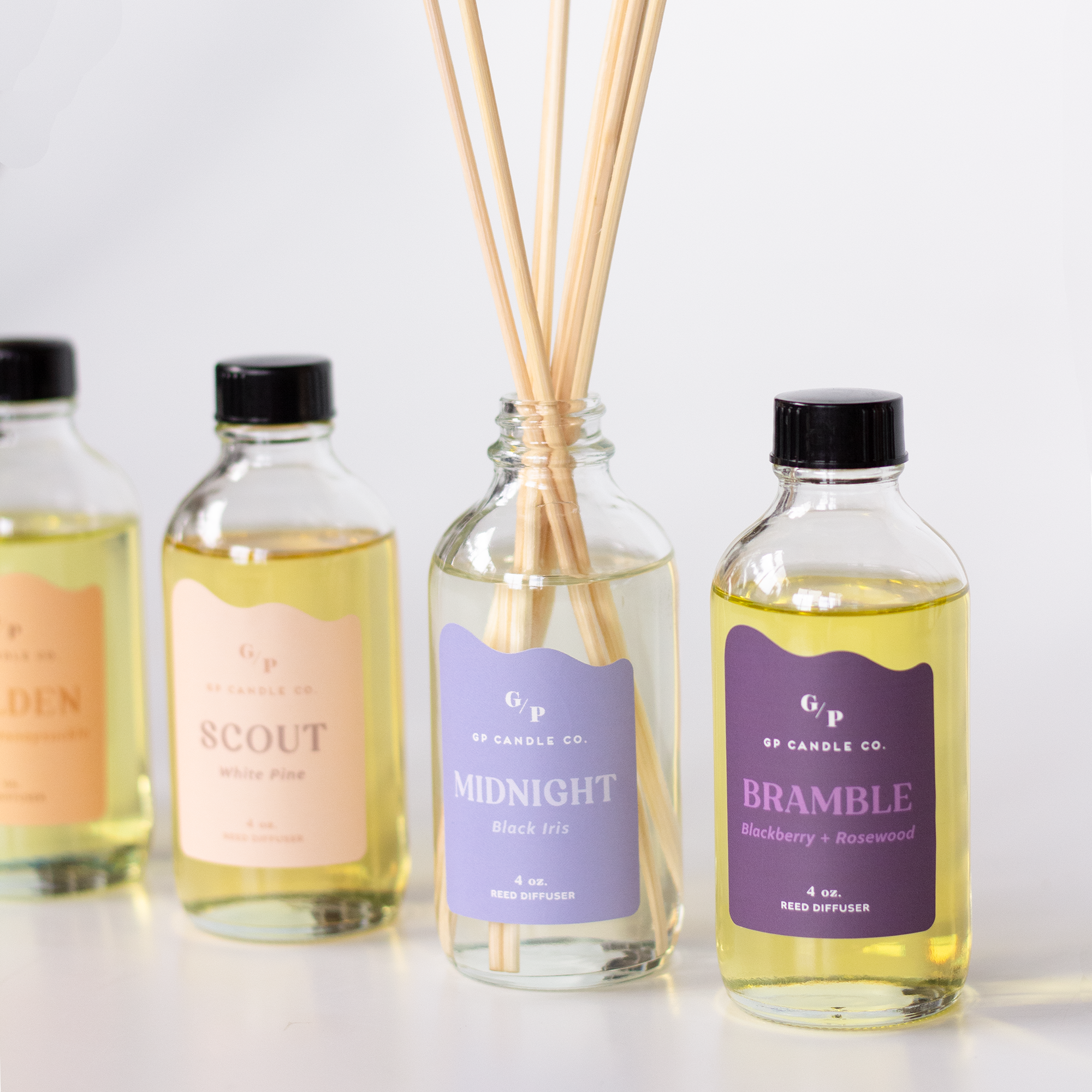 GP Candle Co. - Wholesale Reed Diffuser - Midnight 4 oz. Hue Reed Diffuser (Black Iris)5