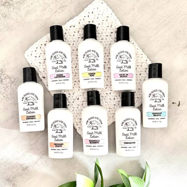 One Blessed Acre Farm – Engroshandel Hånd- og kropslotion – Gedemælk Lotion Håndcreme Body Lotion Rejsestørrelse Lotion3