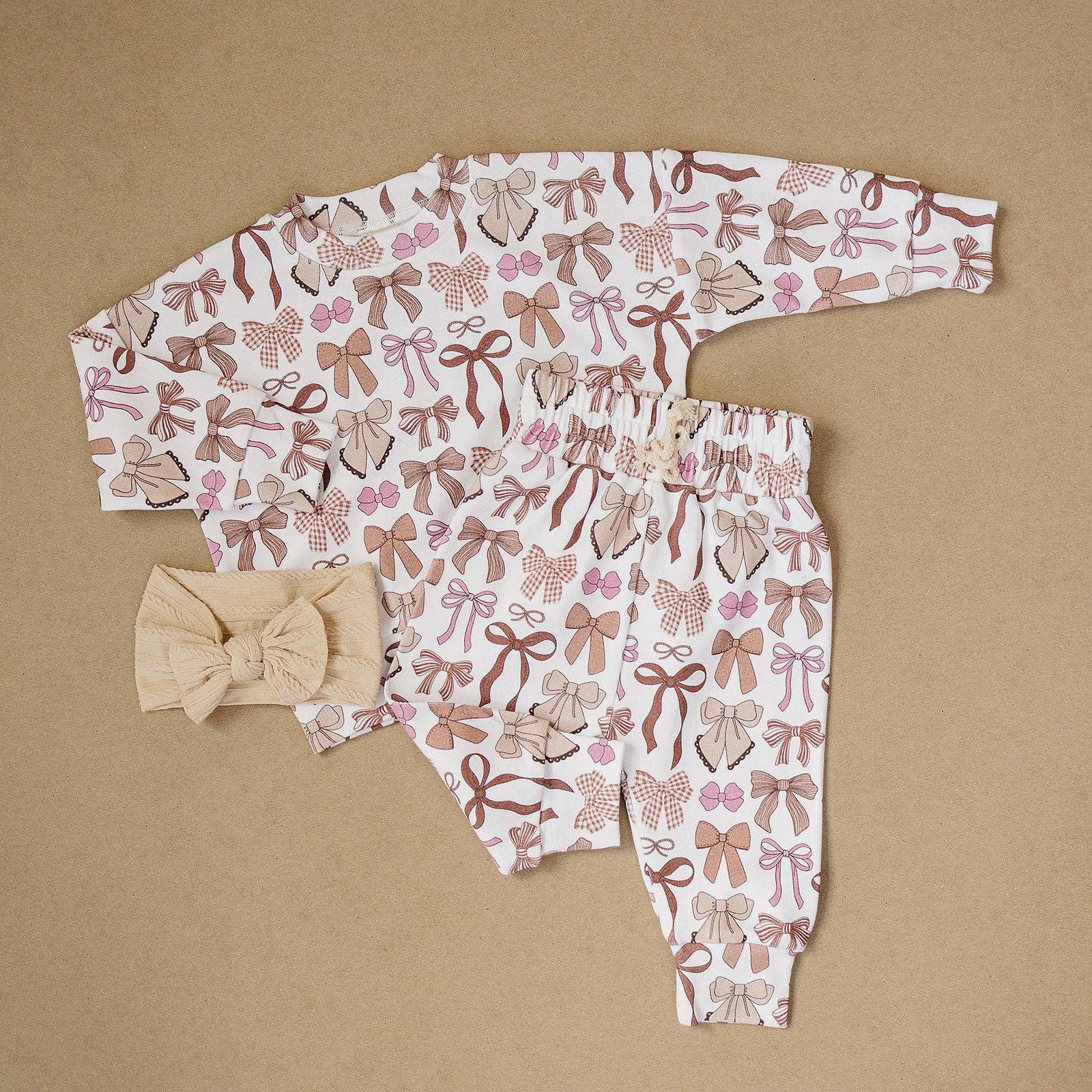Lucky Panda Kids - Wholesale Top & Pant Set - Kids - Jogger Set | Mocha Bows6