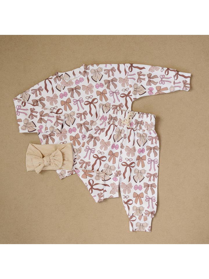 Lucky Panda Kids - Wholesale Top & Pant Set - Kids - Jogger Set | Mocha Bows6