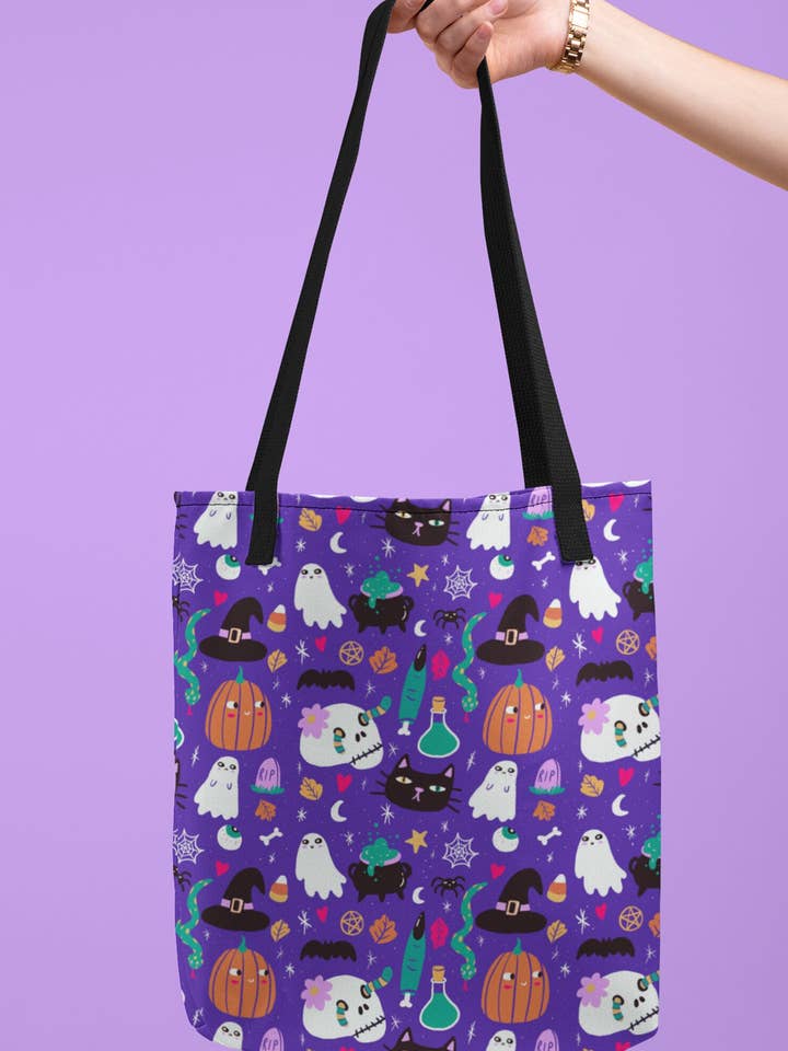 Tote bag med all-over print - Uhyggeligt mønster for engroshandel hos Chiaralascura