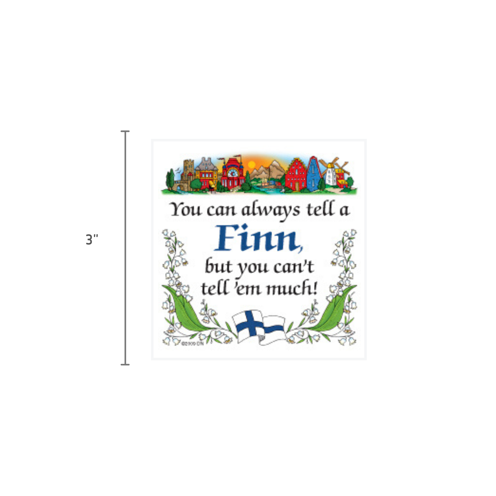 European Heritage Gifts - Vente Aimants - Tuile aimantée « Souvenirs finlandais » : Tell A Finn1