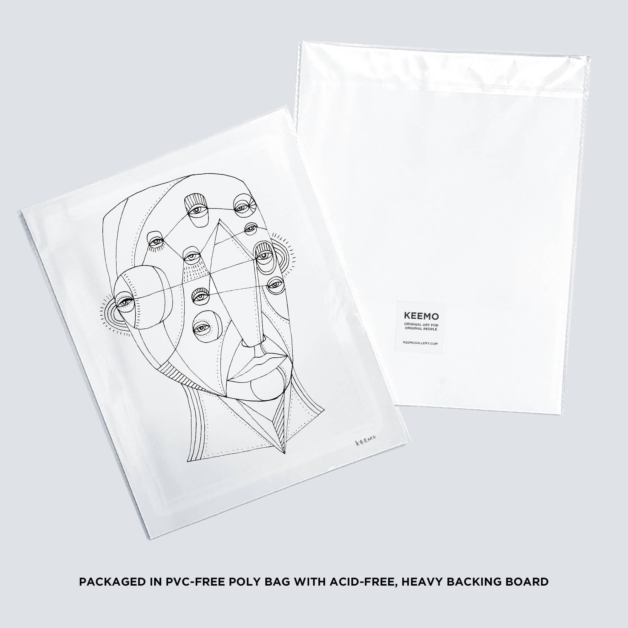 Keemo Gallery - Wholesale Art Print - Black and White Illustration Abstract Unique Art Print 4