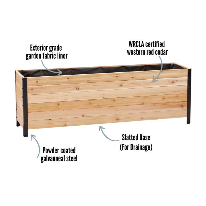 Cedar Planters - Wholesale Planter Box - 18" x 72" Planter Box - 24" Tall1