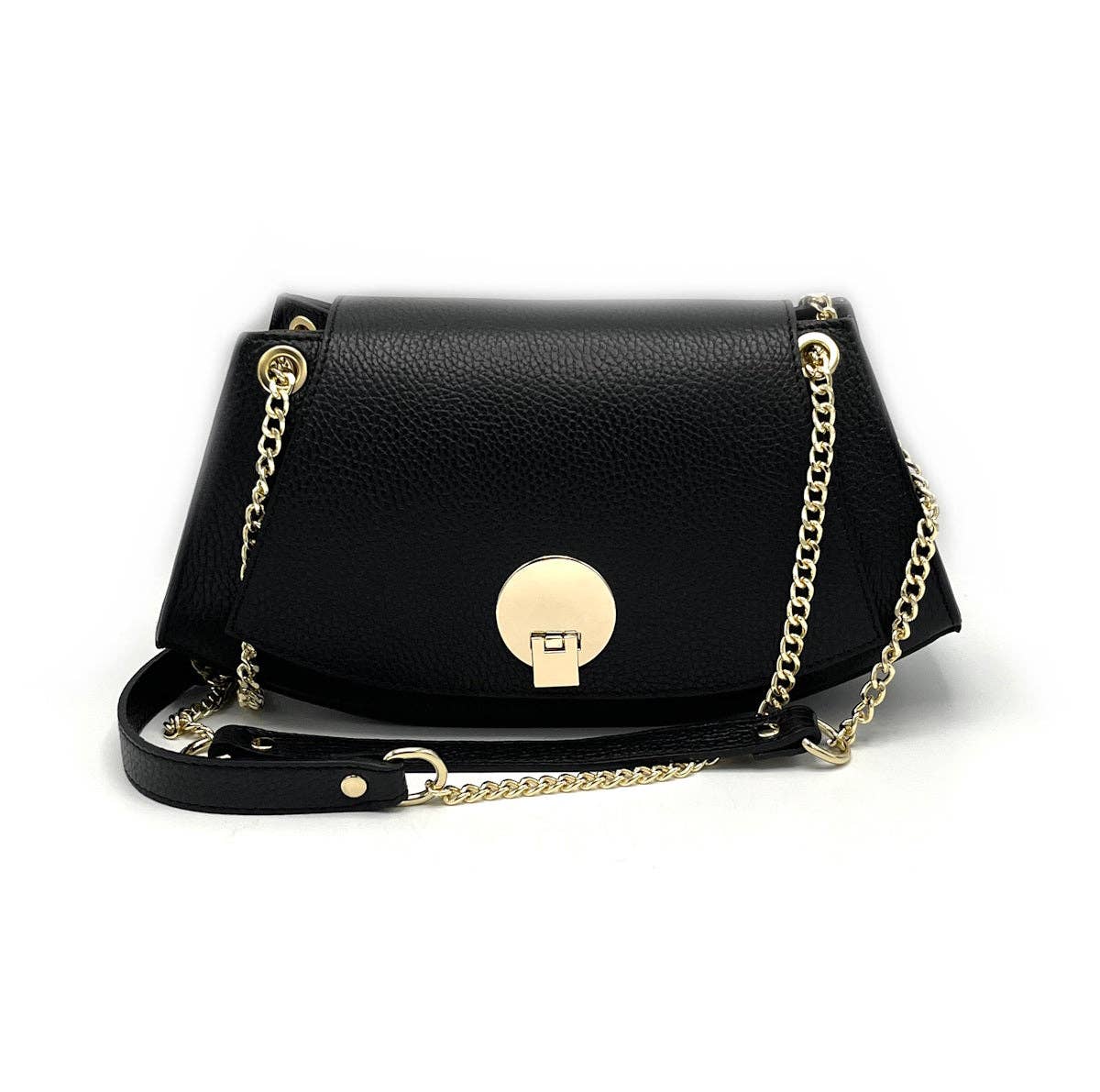 Suie Valentini srl – Großhandel Henkeltasche – Damen – Echtes Leder Umhängetasche mit Kette, handgefertigt in Italien, Art. 11243911