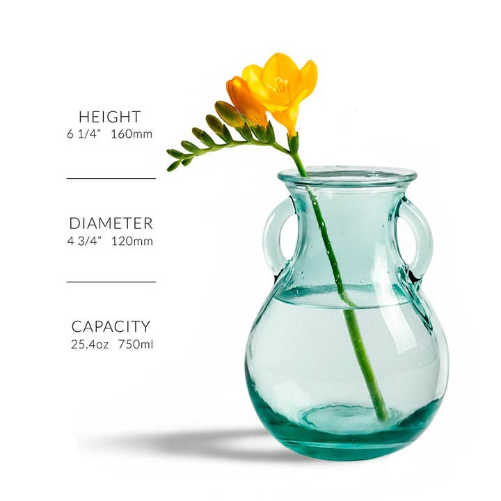 Couronne Co. - Wholesale Vase - 6 1/4" Small French Country Glass Vase5