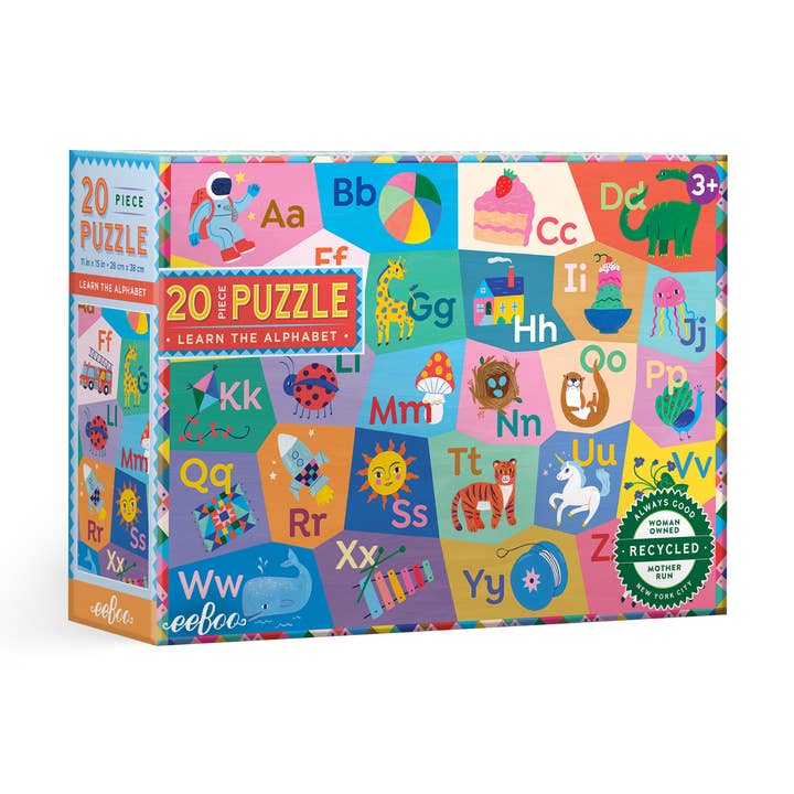 Learn the Alphabet 20 Piece Puzzle for wholesale by eeBoo