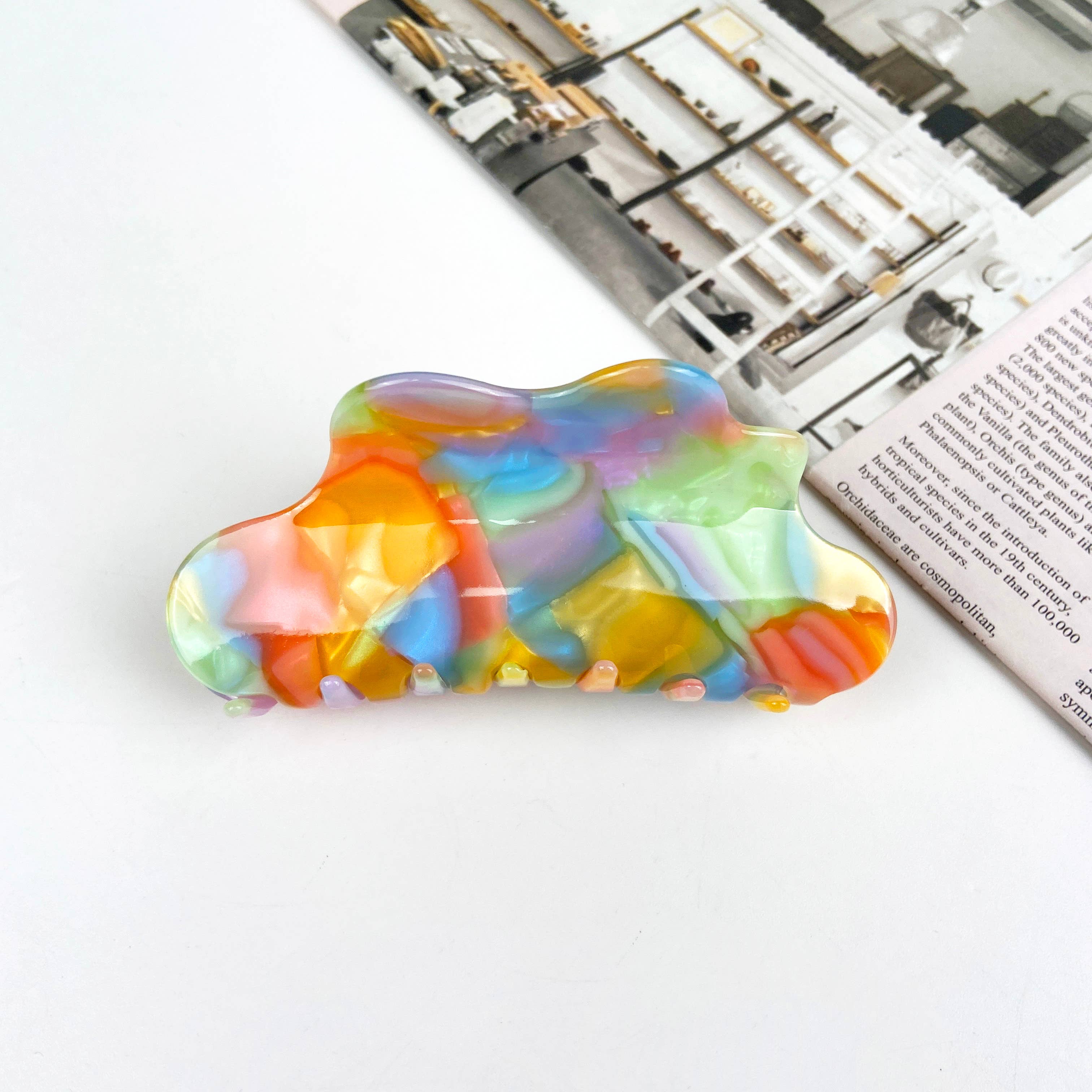 mildstyles - Wholesale Hair Clip - Women's - Acetate Colorful Claw Clip Cloud Hair Clips0