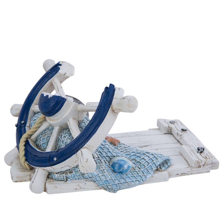 SALE Porte-bouteille de vin Ship Wheel pour la vente par Beachcombers