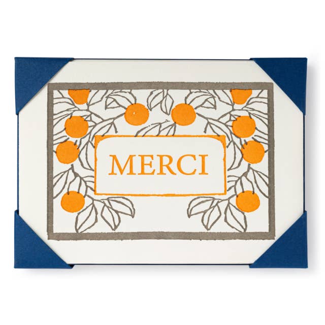 Merci Oranges | Notelet Card (5-Pack) for wholesale by Archivist Gallery | United States