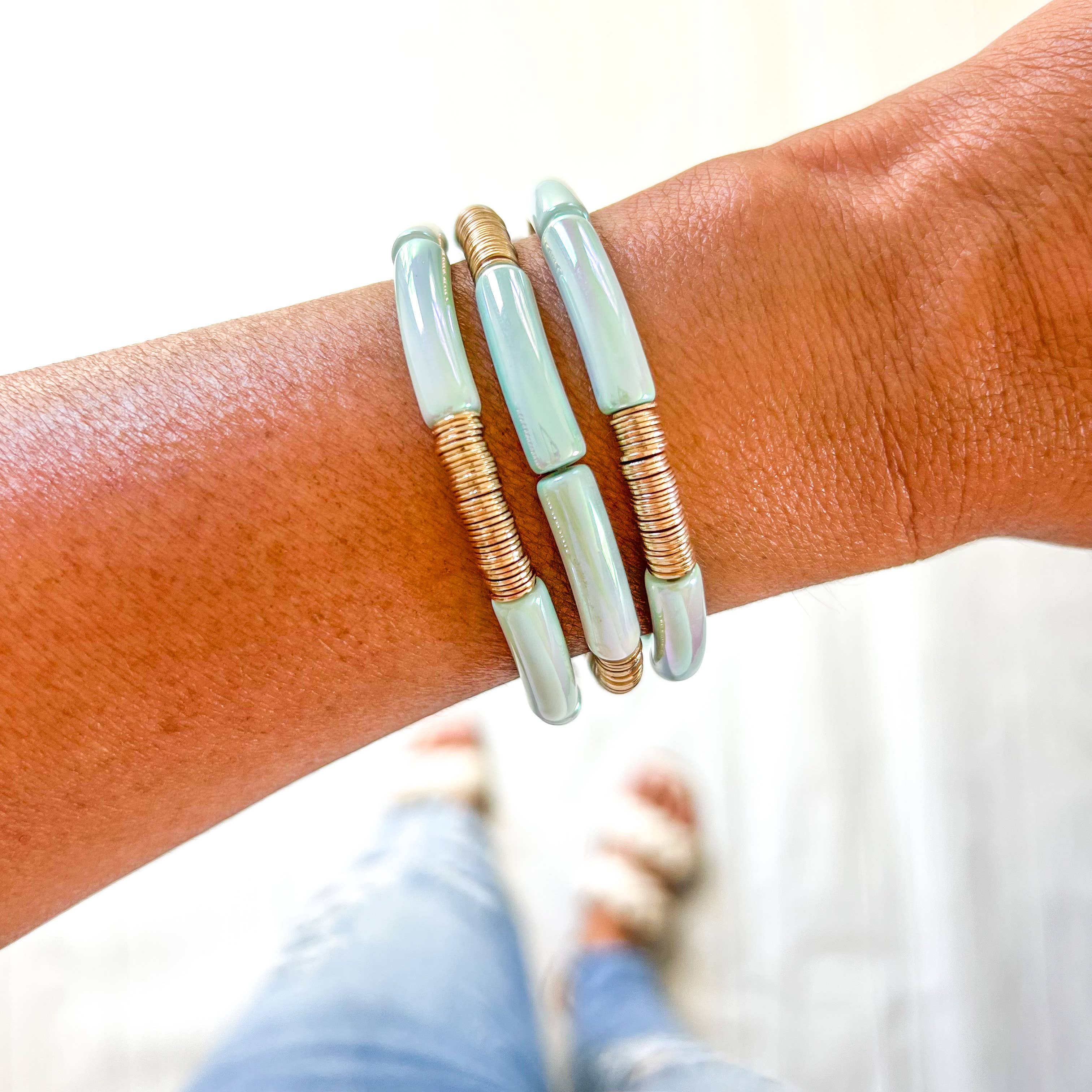 Savvy Bling - Wholesale Beaded Bracelet - Metallic Tube Bracelets55