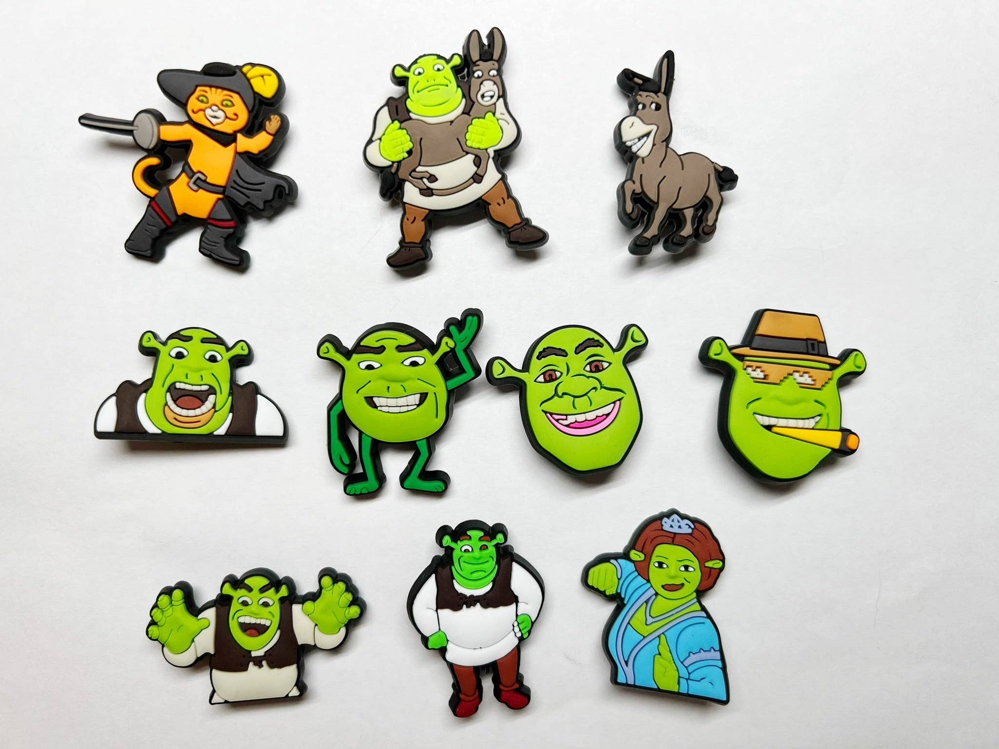JuliesDecal - Vendita all'ingrosso Accessorio per scarpe - Unisex - Charms Shrek per scarpe Crocs - Adesivi decorativi JuliesDecal, stile anime Disney9