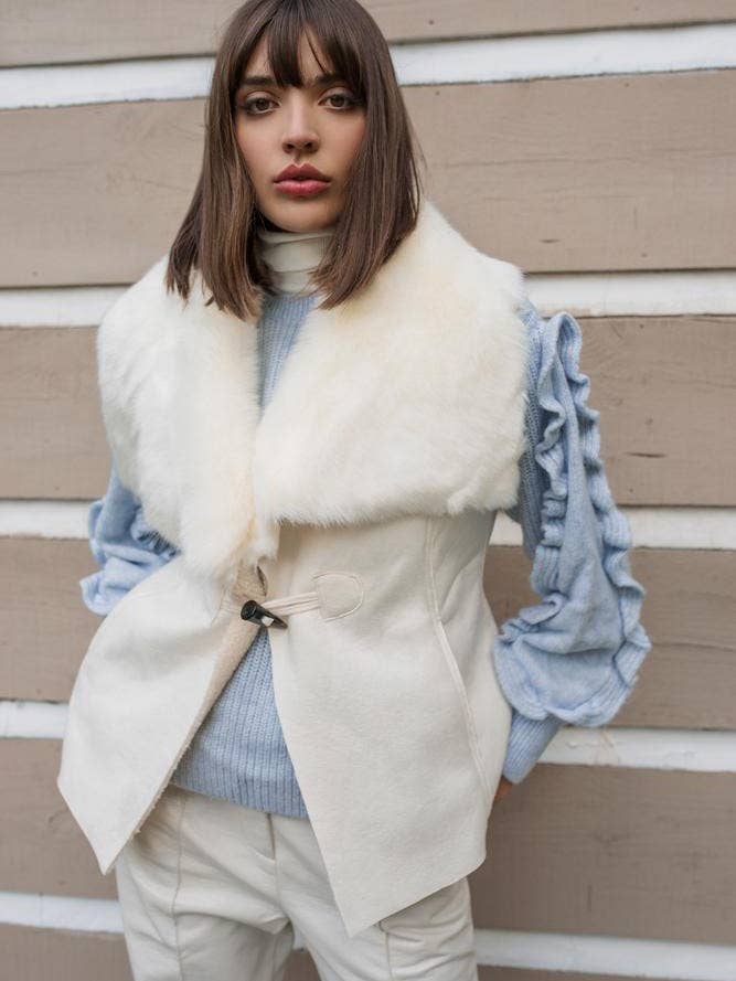 Chaleco de piel sintética para venta al por mayor de Kyi Kyi