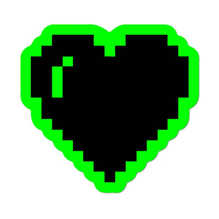 Pixel Heart por Wendy White (Dia dos Namorados) - Autocolante Recortado por atacado de Apply Stickers